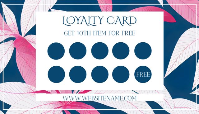Loyalty Program of Beauty Shop Business Card US – шаблон для дизайна