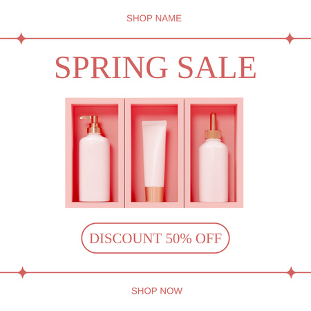 Platilla de diseño Women's Skin Care Collection Spring Sale Offer Instagram