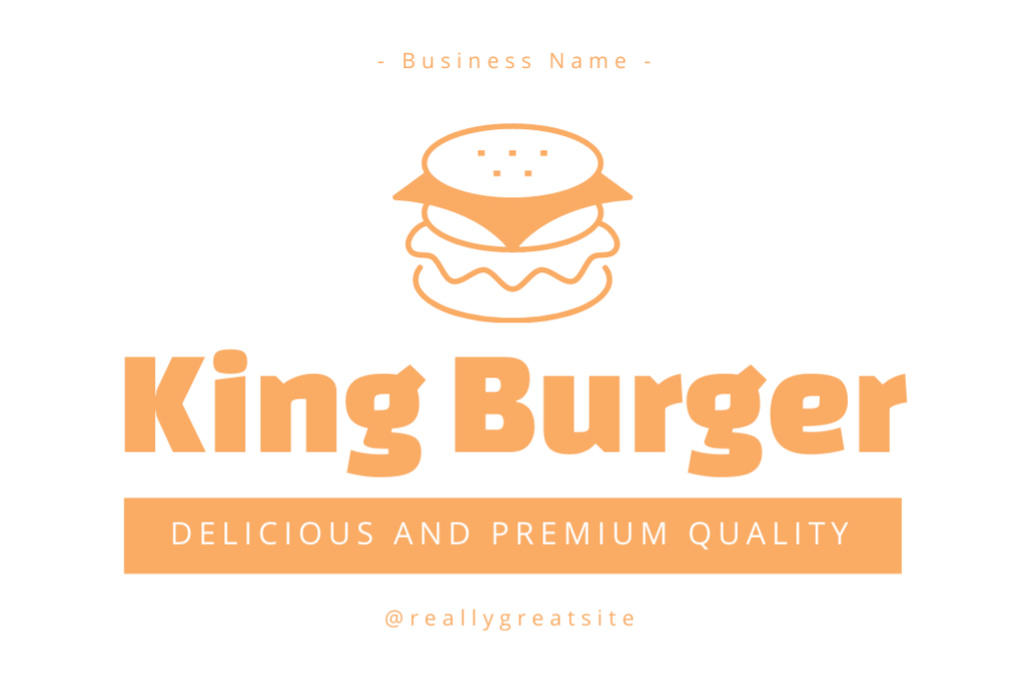 Template di design Delicious Premium Burger Label