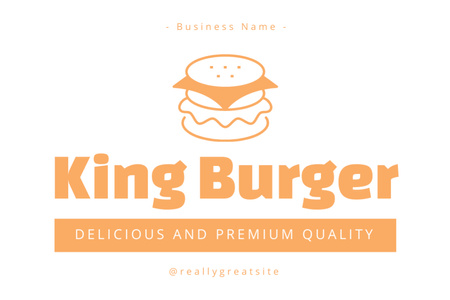 Delicious Premium Burger Label Design Template