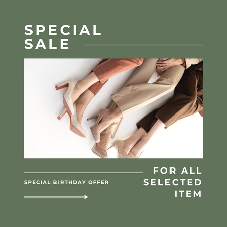 Plantilla de diseño de Birthday Sale of Fashion Instagram 