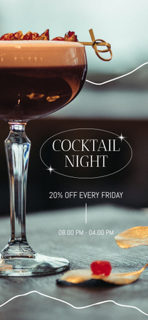 Discount on Fine Drinks on Cocktail Night Snapchat Geofilter Design Template