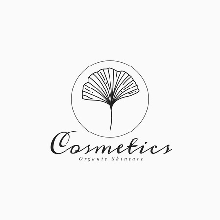 Organic Skin Care Cosmetic on White Logo 1080x1080px Tasarım Şablonu