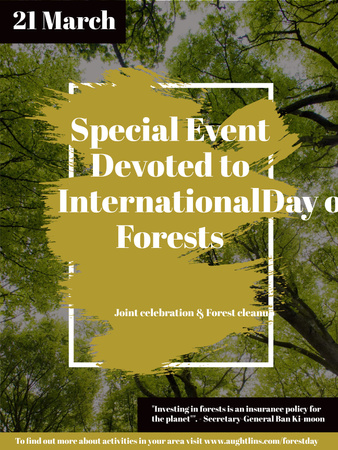 International Day of Forests Event Tall Trees Poster US – шаблон для дизайну