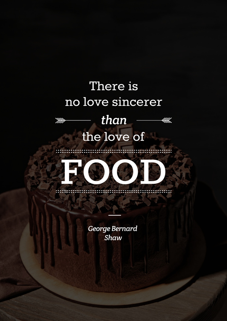 Szablon projektu Delicious chocolate muffins with quote Poster