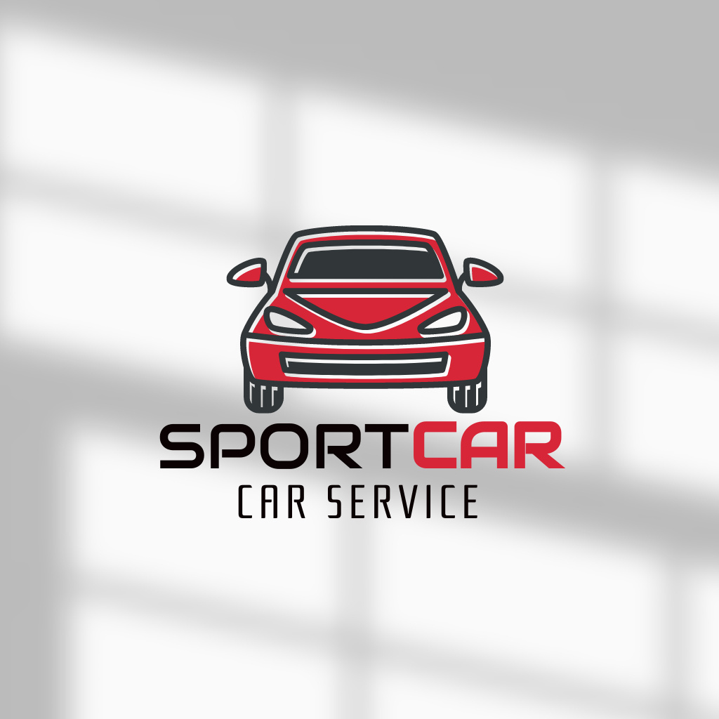Sport Car Service Ad Logo Tasarım Şablonu