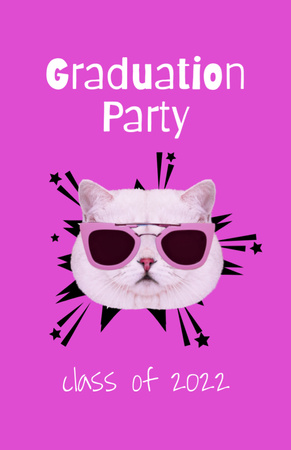 Graduation Party Announcement Flyer 5.5x8.5in Design Template