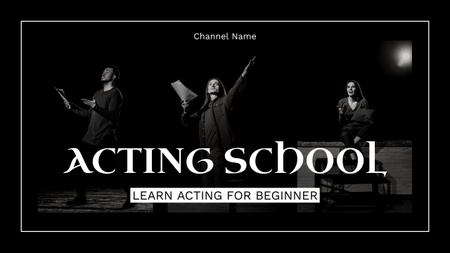 Plantilla de diseño de Aprenda a actuar para principiantes en la escuela Youtube 