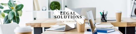 Corporate Legal Solutions LinkedIn Cover Design Template