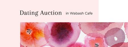 Charity Event Announcement with Abstract Illustration Facebook cover Design Template
