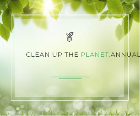 Clean up the Planet Annual event Large Rectangle Modelo de Design