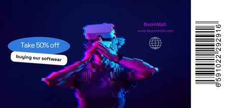 Mind-blowing Virtual Reality Headset Sale Offer Coupon Din Large Design Template
