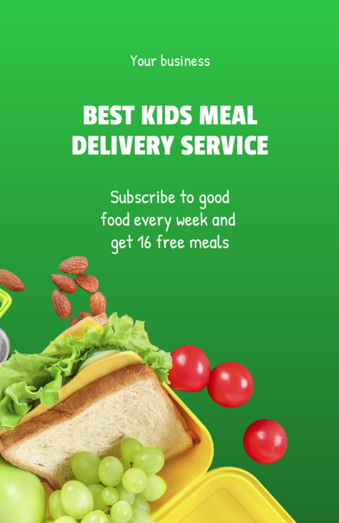 Modèle de visuel Delicious School Food Offer Online - Flyer 5.5x8.5in