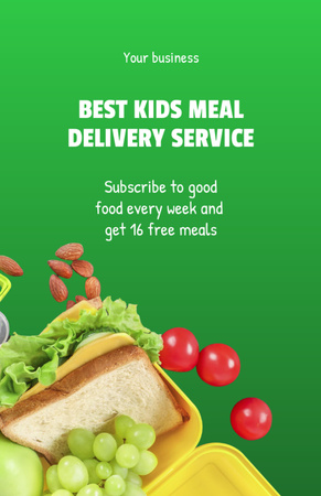 Delicious School Food Offer Online Flyer 5.5x8.5in tervezősablon