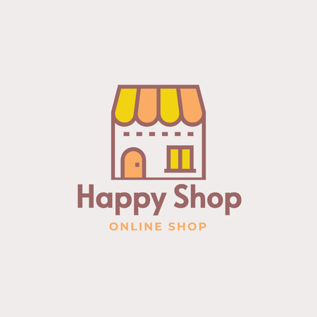 Modèle de visuel Online Shop Ad on White - Logo 1080x1080px