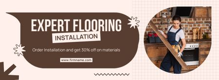 Ad of Expert Flooring Installation Facebook cover Design Template