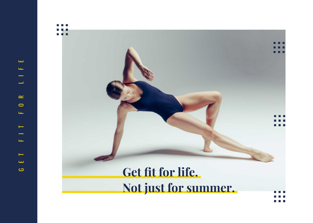 Sport Inspiration with Passionate Professional Dancer Postcard – шаблон для дизайна