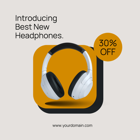 Offers Discounts on Best Wireless Headphones Instagram Design Template