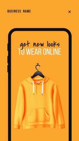 Platilla de diseño New Look App Online Instagram Video Story
