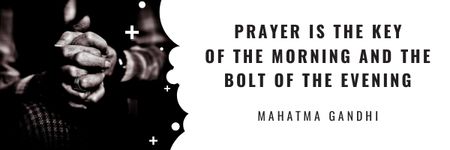 Ontwerpsjabloon van Email header van Religion citation about prayer