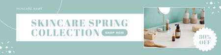 Spring Collection Skin Care Sale Twitter Design Template