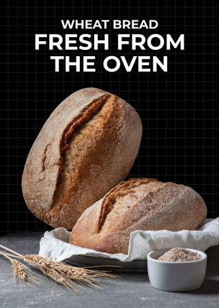 pão de trigo fresco Flayer Modelo de Design