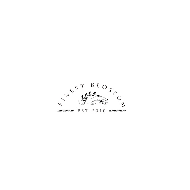 Flower Shop Emblem with Cute Sketch Logoデザインテンプレート