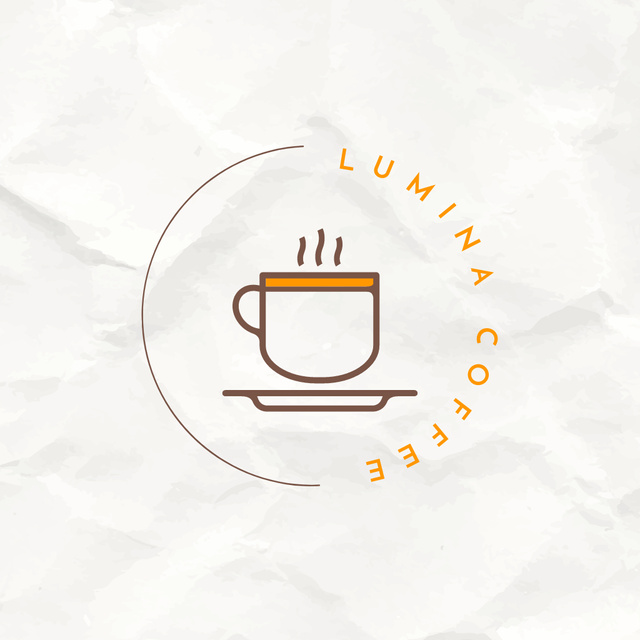 Coffee Cup And Café Promotion in White Animated Logo Šablona návrhu