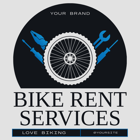 Plantilla de diseño de Alquiler y mantenimiento de bicicletas Instagram 