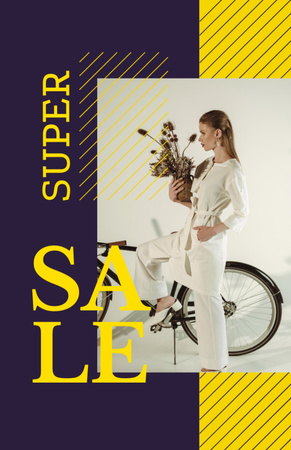 Plantilla de diseño de Fashion Super Sale Announcement on Purple Flyer 5.5x8.5in 