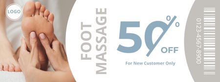 Ontwerpsjabloon van Coupon van Foot Massage Discount for New Customers