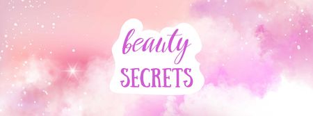 Beauty Secrets concept Facebook cover tervezősablon