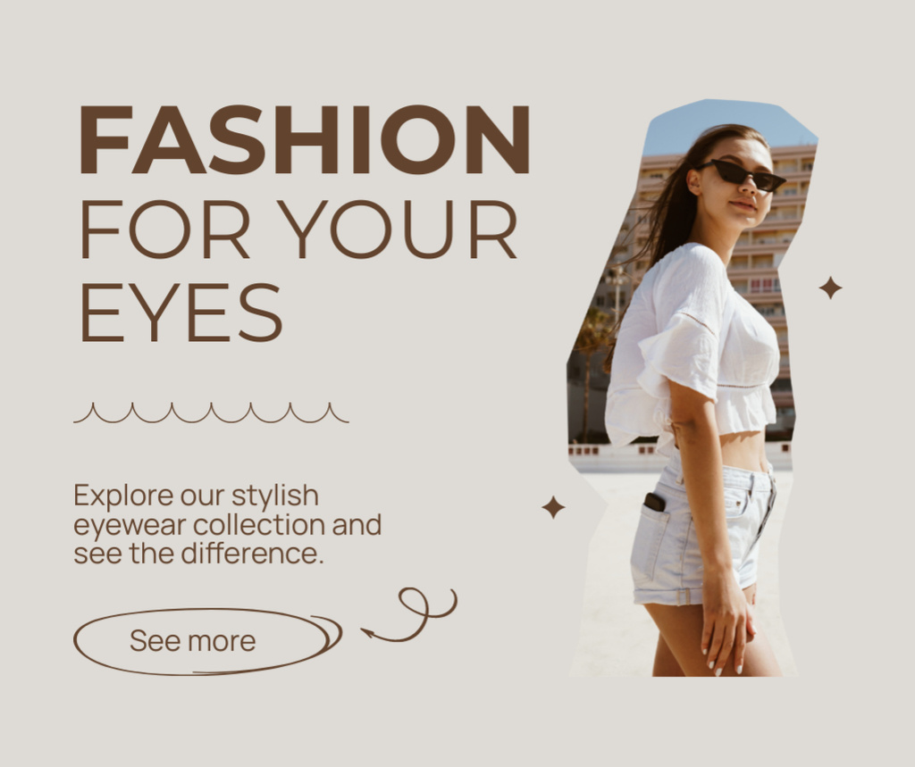Designvorlage Stylish Eye Fashion Offer für Facebook