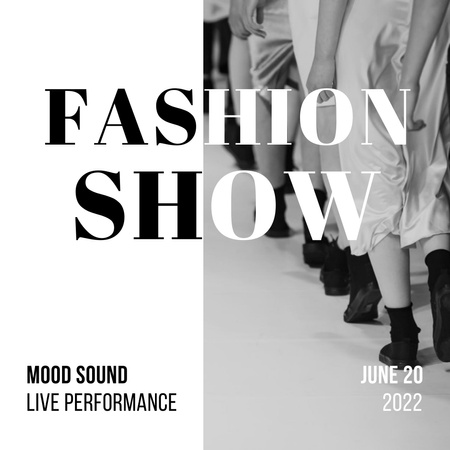 Fashion Show Announcement Instagram Modelo de Design