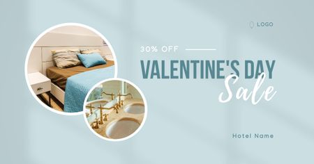 Ontwerpsjabloon van Facebook AD van Aankondiging van korting op Valentijnsdag voor huishoudelijke artikelen