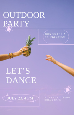 Platilla de diseño Summer Outdoor Party Announcement Invitation 5.5x8.5in