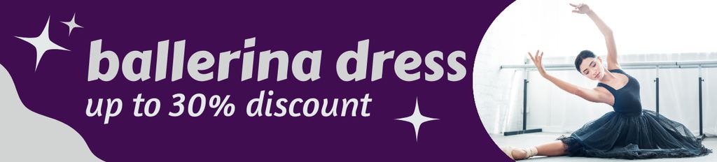 Szablon projektu Ballerina Dress Offer with Discount Ebay Store Billboard