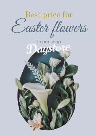 Flower Shop Promotion for Easter Flyer A4 Design Template