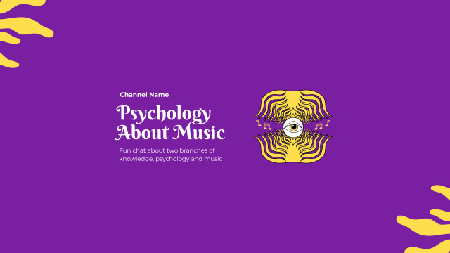 Intriguing Channel About Music And Psychology Youtube Design Template
