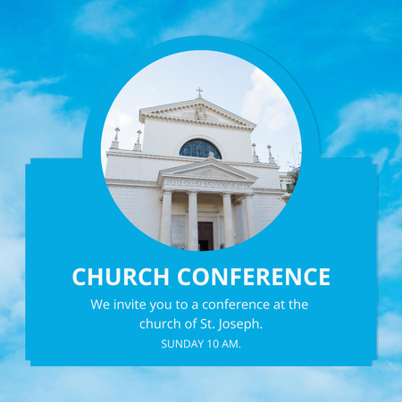 Designvorlage Church Conference Event Announcement für Instagram