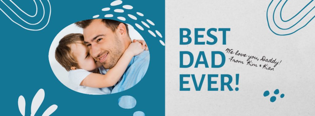 Father's Day Greeting Facebook cover – шаблон для дизайну