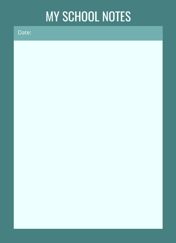 Template di design School Organizer And Scheduler In Blue Notepad 4x5.5in