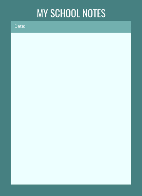 Template di design School Organizer And Scheduler In Blue Notepad 4x5.5in