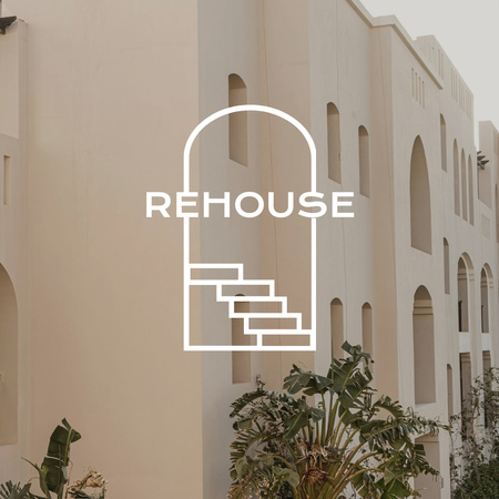 Real Estate Agency Services Offer with Modern House Logo 1080x1080px – шаблон для дизайну