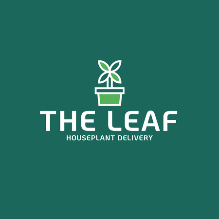 Home Plant Delivery Service Logo Πρότυπο σχεδίασης