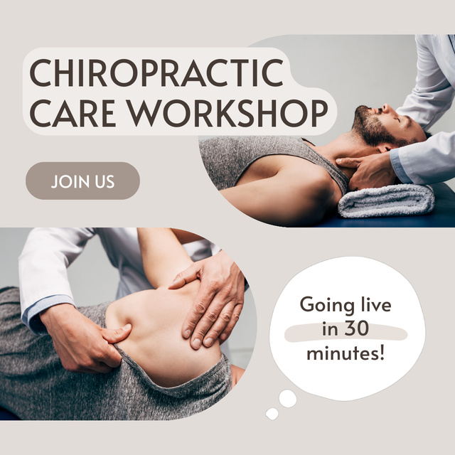 Essential Chiropractic Care Workshop Announcement Animated Post Design Template