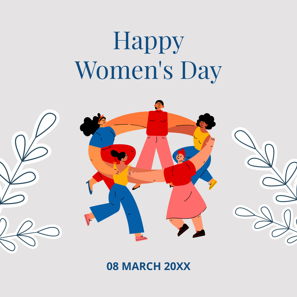 Plantilla de diseño de Women dancing on Women's Day Holiday Instagram 