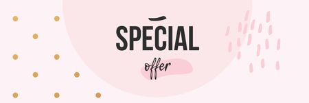 Plantilla de diseño de Store Sale on pink dots Twitter 