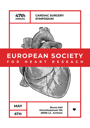 Template di design Simposio annuale di cardiochirurgia Poster