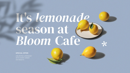 Lemonade Offer with Ripe Lemons Full HD video Tasarım Şablonu